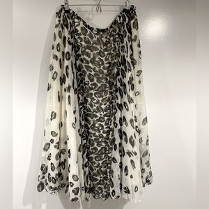 Talbots Woman Petites Animal Print Midi Skirt | size 22W